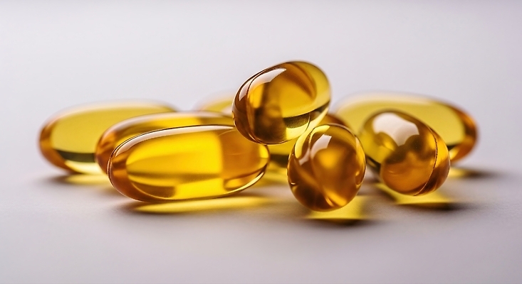 JPG 편집이미지 웰빙 탁자 건강 알약 약 금색 영양제 오메가 편집실사 AI포토 AI콘텐츠 컬러 가구 의학 CG 파일형식