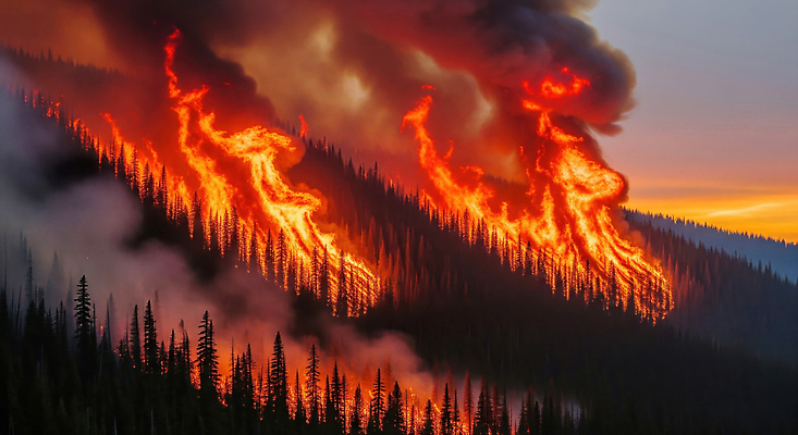 식물 불 날씨 환경오염 변화 야간 숲 사건 CG 재해 화재 파일형식 산불 불꽃 자연재해 저녁 숲속 나무 연기 피해 확산 환경 대기오염 기후변화 편집실사 JPG 편집이미지