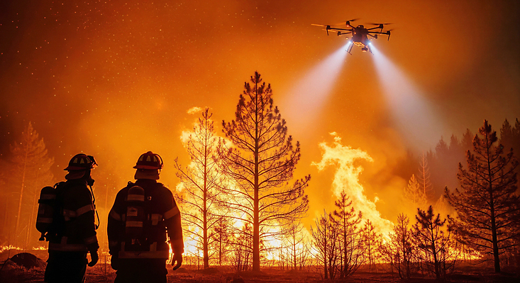 모션 불 도움 구조원 소방 사건 CG 재해 화재 파일형식 소방관 드론 산불 진압 불꽃 숲 구출 안전 긴급 자연재해 협력 기술 하늘 편집실사 JPG 편집이미지