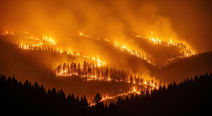 식물 컨셉 불 환경오염 야간 사건 CG 재해 화재 파일형식 산불 숲 나무 불꽃 연기 저녁 산 자연재해 소각 대기오염 편집실사 JPG 편집이미지