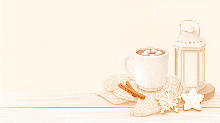 자연요소 식기 계절 기념일 음료 가구 디저트 감각 파일형식 겨울 컵 따뜻한음료 크리스마스 시나몬 장식 모자이크 빛 백그라운드 커피 탁자 스노우 별 쿠키 컬러 편안함 국내일러스트 일러스트 JPG 코코아