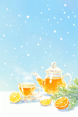 계절 컨셉 겨울 과일 관계 휴식 귤 풍경 건물 라이프 차 생태계 파일형식 따뜻함 음식 음료 오브젝트 겨울풍경 일상 주택 자연 평화 분위기 가족 티타임 국내일러스트 일러스트 JPG 오렌지 감귤차