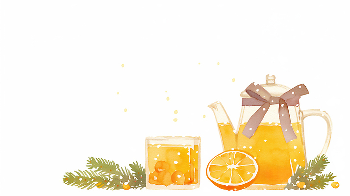 나무 식기 계절 음식 가구 과일 귤 이벤트 카페 차 냄새 파일형식 음료 겨울 탁자 장식 소나무 상큼 시원함 따뜻함 잔 홈카페 향기 파티 디저트 레시피 국내일러스트 일러스트 JPG 오렌지 감귤차