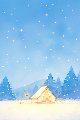 자연요소 식물 계절 별 컬러 컨셉 레저 캠핑도구 빛 감각 생태계 파일형식 겨울 캠핑 텐트 별빛 하늘 나무 편안함 자연 분위기 파란색 조명 야외활동 고요 휴식 따뜻함 국내일러스트 일러스트 JPG