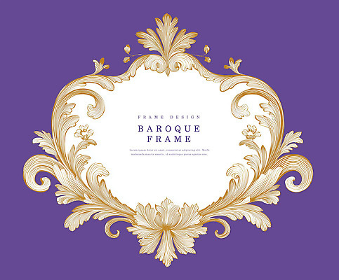 컬러 컨셉 무늬 파일형식 프레임 디자인 장식 고급 백그라운드 보라색 그림 예술 전통 패턴 흰색 황금 국내일러스트 PSD 일러스트 바로크