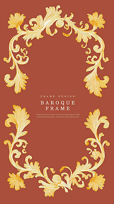 디자인 컨셉 무늬 파일형식 바로크 프레임 장식 고급 컬러 백그라운드 예술 창작 패턴 전통 우아함 인테리어 그림 국내일러스트 PSD 일러스트