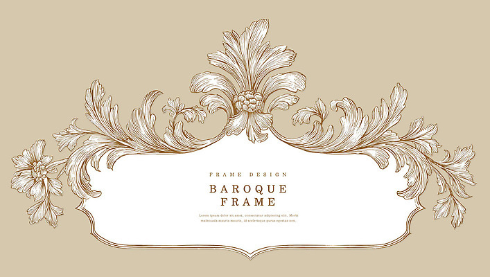 식물 컨셉 파일형식 바로크 프레임 장식 디자인 예술 고풍 꽃 디테일 고급 전통 백그라운드 컬러 우아함 국내일러스트 PSD 일러스트