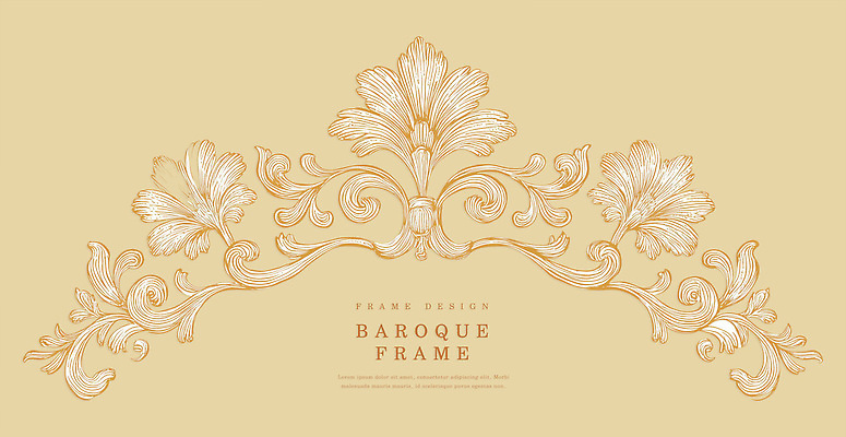식물 디자인 선 컨셉 무늬 파일형식 프레임 장식 곡선 꽃 패턴 우아함 예술 인테리어 화려 국내일러스트 PSD 일러스트 바로크