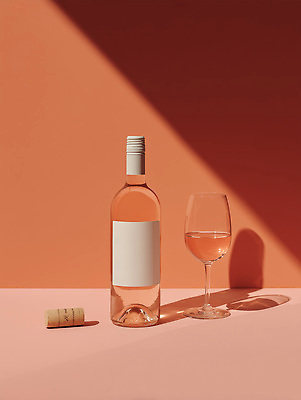 JPG 편집이미지 디자인 음료 분홍색 백그라운드 와인잔 유리 조명 바닥 그림자 라벨 와인 화이트와인 와인병 오브젝트 심플 편집실사 AI컴퓨터그래픽 AI콘텐츠 컬러 술잔 재질 병_용기 프레임 주류 CG 파일형식