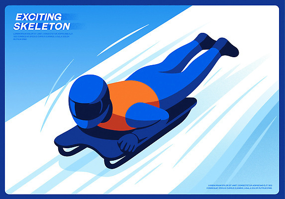 어린이 스포츠 포즈 겨울 일러스트 겨울스포츠 운동선수 동계올림픽 운동 얼음 경쟁 시원함 연습 속도 역동적 썰매 트랙 스릴 스켈레톤 국내일러스트 AI파일 자연요소 계절 올림픽 컨셉 건강 사람 파일형식 벡터