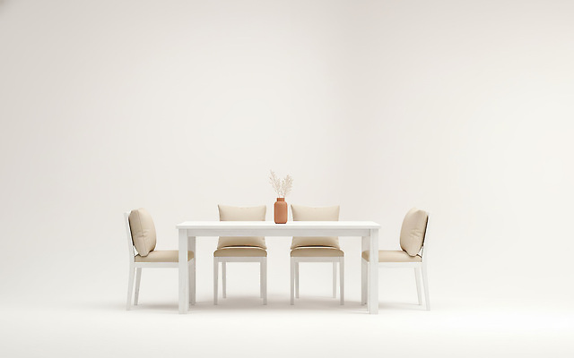식물 디자인 꽃 컬러 가구 생활용품 탁자 감각 CG 파일형식 식탁 의자 꽃병 인테리어 모던 세련 편안함 흰색 공간 장식 편집실사 JPG 편집이미지