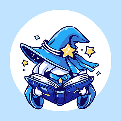 자연요소 컬러 컨셉 모션 상상 신체부위 파일형식 벡터 마법사 책 별 파란색 마법 판타지 신비 읽기 손 그림 캐릭터 상상력 창조 백그라운드 이야기 꿈 매력적 환상 국내일러스트 AI파일 일러스트