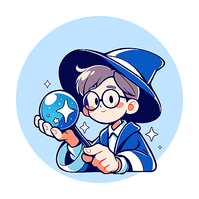 남자 감정 어린이 컬러 컨셉 신체부위 파일형식 벡터 소년 마법 구슬 신비 표정 손 마법사 파란색 장면 캐릭터 상상력 동화 주목 즐거움 창의성 국내일러스트 AI파일 일러스트