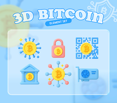 돈 안전 금융 경제 3D 파일형식 4차산업 가상화폐 그래픽 스테이블코인 보안 블록체인 QR코드 거래 창의성 디지털 세트 편집3D PSD 편집이미지