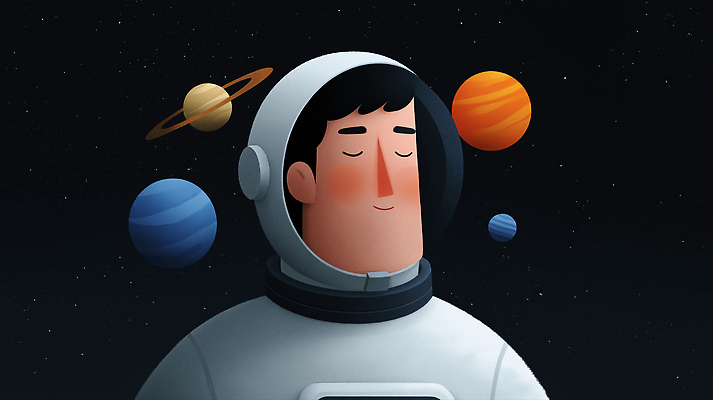 JPG 별 일러스트 평화 우주 고요 행성 탐험 우주비행사 명상 우주과학 우주복 우주여행 성운 흥미 국내일러스트 AI일러스트 AI콘텐츠 자연요소 옷 과학 여행 컨셉 파일형식