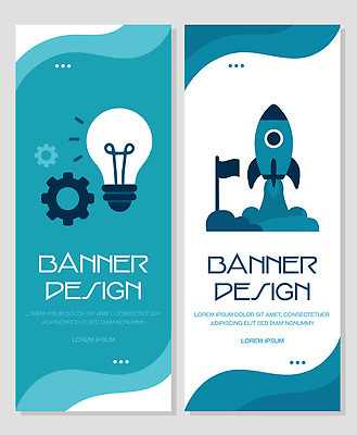 템플릿 디자인 배너 배너템플릿 비즈니스 전구 아이디어 기술 그래픽 로켓 깃발 레이아웃 기어 혁명 색감 창의성 스타일 AI파일 컨셉 파일형식 벡터