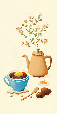 JPG 식물 여유 커피 음료 음식 일러스트 자연 탁자 주전자 디저트 조명 일상 인테리어 분위기 편안함 다과 스타일 국내일러스트 AI일러스트 AI콘텐츠 디자인 감정 가구 컨셉 주방용품 라이프 감각 생태계 파일형식