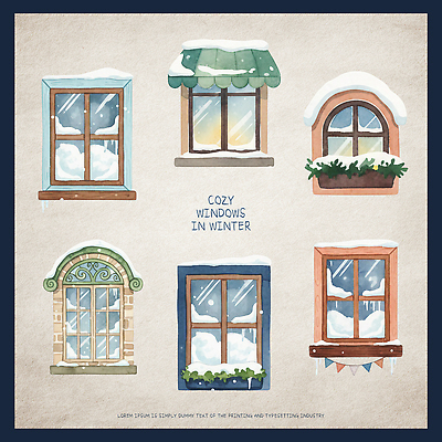 PSD 디자인 외관 시선 계절 예술 겨울 일러스트 창문 자연 조명 주택 따뜻함 풍경 건물 장식 편안함 창틀 색감 눈덮임 국내일러스트 건축물 컨셉 감각 생태계 파일형식
