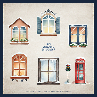 PSD 디자인 건축 유럽 크리스마스 겨울 일러스트 창문 조명 거리 따뜻함 미술 풍경 건물 빛 인테리어 편안함 창가 오브젝트 전화박스 국내일러스트 건축물 계절 기념일 나라 문화예술 감각 공중전화 파일형식