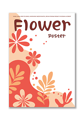 디자인 꽃 포스터 예술 컬러 백그라운드 잎 패턴 일러스트 자연 밝음 장식 인테리어 표현 모던 화사함 감성 그라데이션 벽장식 살구색 창의성 국내일러스트 AI파일 식물 컨셉 무늬 생태계 파일형식 벡터