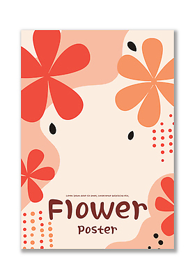 모양 디자인 패션 꽃 포스터 예술 컬러 패턴 일러스트 추상 장식 인테리어 공간 감각 모던 화사함 벽장식 살구색 생동감 국내일러스트 AI파일 식물 컨셉 무늬 파일형식 벡터