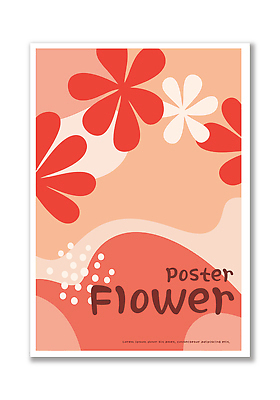 식물 디자인 꽃 포스터 예술 패턴 일러스트 자연 아이디어 미술 그래픽 장식 여름 인테리어 유행 화사함 감성 살구색 색감 창의성 국내일러스트 AI파일 계절 컬러 컨셉 무늬 문화예술 생태계 파일형식 벡터