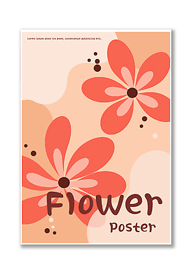 디자인 꽃 포스터 예술 벽 일러스트 아이디어 미술 풍경 장식 인테리어 환경 공간 분위기 편안함 모던 심플 살구색 창의성 특징 국내일러스트 AI파일 식물 컬러 컨셉 문화예술 감각 파일형식 벡터