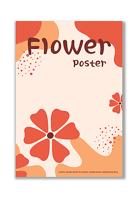 디자인 꽃 감정 포스터 예술 컬러 백그라운드 패턴 일러스트 실내 밝음 그래픽 장식 인테리어 감각 모던 화사함 살구색 창의성 스타일 국내일러스트 AI파일 식물 컨셉 무늬 내부 파일형식 벡터