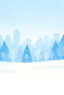 주간 자연요소 식물 건축물 계절 컬러 컨셉 겨울 날씨 풍경 파란색 그림 생태계 파일형식 도시 나무 하늘 아침 겨울풍경 자연 건물 차가움 흰색 풍경화 평화 조용 고요 JPG 국내일러스트 일러스트 하늘색 눈