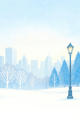 자연요소 나무 식물 건축물 계절 공공시설 길 컨셉 겨울 날씨 눈_날씨 풍경 파란색 도시 생태계 파일형식 가로등 빛 평화 건물 대도시 겨울풍경 자연 산책로 조명 흰눈 나뭇가지 눈꽃 JPG 국내일러스트 일러스트 하늘색 눈