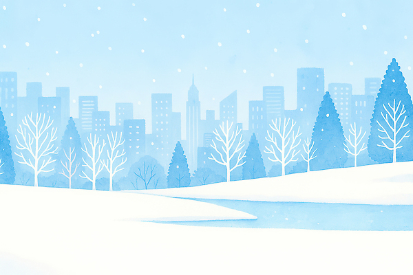 자연요소 나무 식물 계절 컬러 컨셉 날씨 휴식 풍경 파란색 도시 생태계 파일형식 겨울 소나무 흰색 수목 산책 평화 자연 새해 축제 도시풍경 JPG 국내일러스트 일러스트 하늘색 눈
