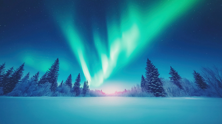 JPG 편집이미지 겨울 야경 자연 하늘 아이슬란드 풍경 빛 평화 차가움 숲 신비 북극 오로라 북반구 편집실사 AI컴퓨터그래픽 AI콘텐츠 계절 유럽 컨셉 자연현상 야간 극지방 CG 생태계 파일형식 풍경_경치