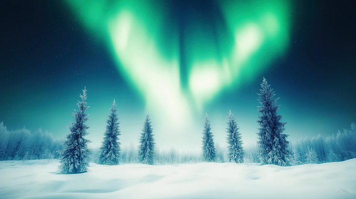 JPG 나무 편집이미지 컬러 겨울 자연 하늘 아이슬란드 풍경 고요 숲 신비 오로라 청정 흰눈 편집실사 AI컴퓨터그래픽 AI콘텐츠 식물 계절 유럽 컨셉 자연현상 눈_날씨 CG 생태계 파일형식