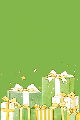 계절 기념일 감정 컬러 컨셉 이벤트 파일형식 선물 상자 초록색 리본 장식 축하 기쁨 생일 축제 서프라이즈 포장 디자인 분위기 아이디어 생동감 행복 국내일러스트 일러스트 JPG 크리스마스 겨울