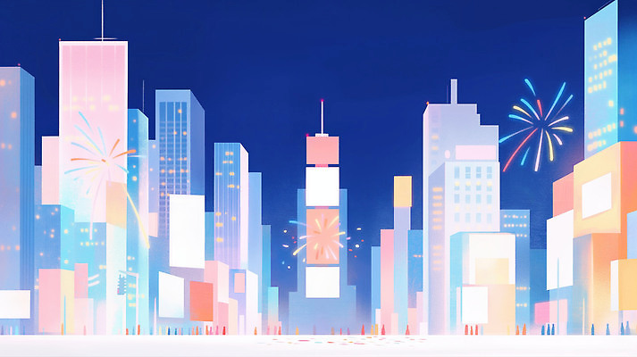 건축 감정 다수 컨셉 놀이 하늘 사람 풍경 이벤트 빌딩 야간 파일형식 도시 불꽃놀이 고층빌딩 밤하늘 기념일 경관 여러명 축제 기쁨 컬러 화려 즐거움 분위기 모던 건축물 국내일러스트 JPG 일러스트
