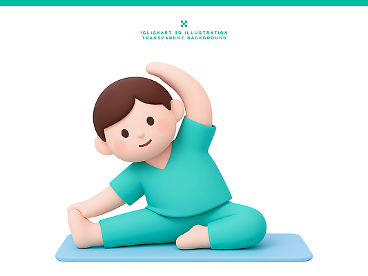 주간 옷 건강 치료 운동 3D 파일형식 스트레칭 유연 캐릭터 매트 운동복 포즈 모션 아침 기분전환 체조 홈트레이닝 PSD 편집3D 편집이미지 도수치료