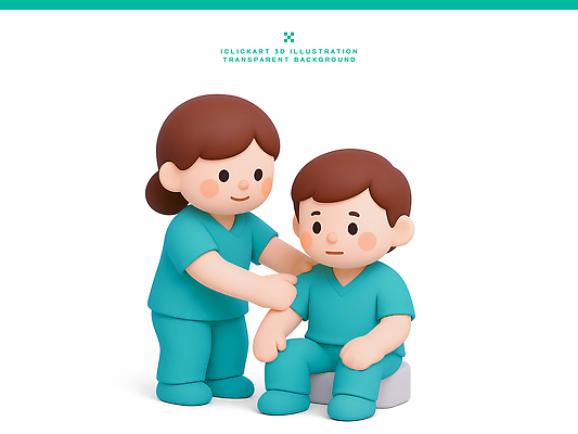 컨셉 비즈니스 의학 치료 3D 의료진 파일형식 의사 환자 병원 간호 소통 건강 사무실 진료 상담 안전 친절 PSD 편집3D 편집이미지 도수치료