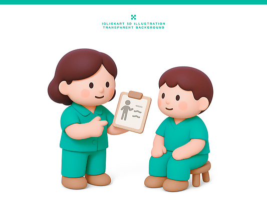 컨셉 의학 치료 3D 의료진 파일형식 의사 환자 상담 건강 정보 옷 컬러 의사소통 캐릭터 소통 서비스 PSD 편집3D 편집이미지 도수치료