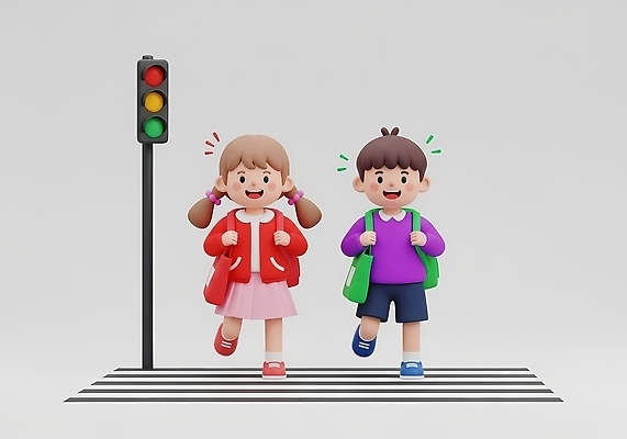 JPG 편집이미지 어린이 가방 모션 놀이 거리 대화 안전 친구 도시 보행자 신호등 즐거움 교통안전 교통신호 건너기 편집3D AI컴퓨터그래픽 AI콘텐츠 잡화 감정 교통 관계 말하기 사람 3D 파일형식