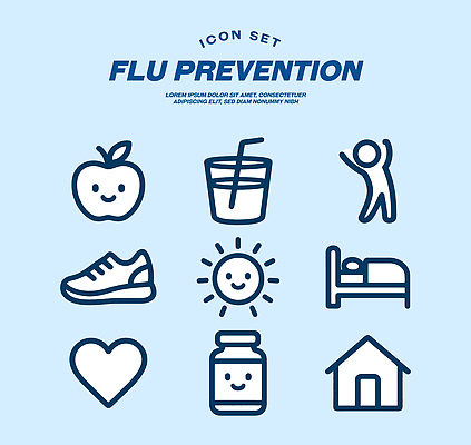 아이콘 컨셉 과일 건강 건물 태양 질병 파일형식 벡터 감기 예방 사과 음료 운동 햇빛 휴식 마음 주택 생활 습관 면역력 2D아이콘 AI파일