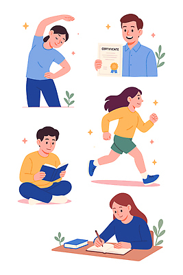 교육 감정 컨셉 관계 건강 사람 환경 생태계 파일형식 벡터 운동 책 독서 성공 기쁨 남자 여자 어린이 모션 열정 학습 집중 친환경 자연 성장 친구 일러스트 AI파일 국내일러스트