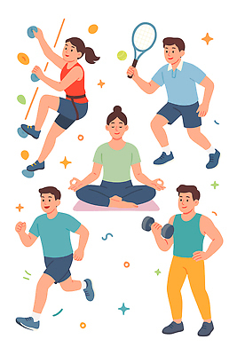 웰빙 옷 다수 건강 사람 생활 운동 요가자세 파일형식 벡터 명상 체육 모션 여러명 스트레칭 조깅 요가 스포츠 웨이트트레이닝 라이프스타일 에너지원 헬스 운동복 다이어트 나무자세 취미 일러스트 AI파일 국내일러스트
