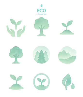 식물 자연 환경 보호 생태계 파일형식 친환경 수채화 나무 산 디자인 그래픽 자연보호 물방울 숲 PSD 일러스트 국내일러스트