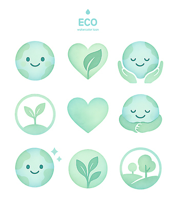 식물 감정 컨셉 자연 환경 보호 친환경 생태계 파일형식 지구 수채화 디자인 자연보호 건강 재활용 나무 사랑 평화 PSD 일러스트 국내일러스트
