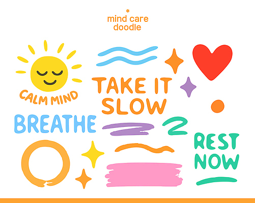 감정 컨셉 모션 건강 미술 감각 파일형식 벡터 마음 스케치 긍정적 메시지 휴식 편안함 컬러 도형 반항 운동 명상 느림 호흡 행복 평화 즐거움 자아 전환 위로 국내일러스트 AI파일 일러스트