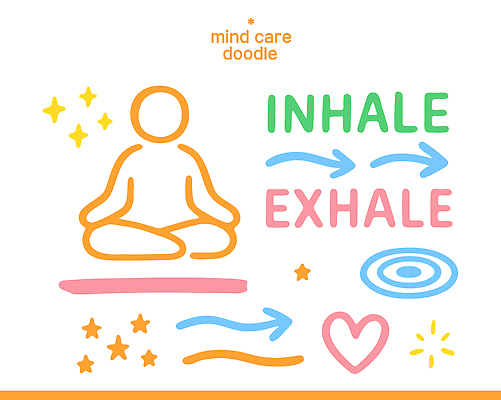 웰빙 감정 컨셉 건강 감각 파일형식 벡터 명상 호흡 마음 평화 요가 스트레스 정신건강 심리 휴식 집중 조화 행복 편안함 영감 창의성 국내일러스트 AI파일 일러스트
