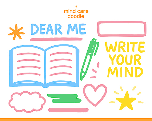 감정 컨셉 문구용품 건강 사무용품 파일형식 벡터 다이어리 메모지 컬러 디자인 필기구 손글씨 창의력 정신건강 그림 행복 스티커 기록 아이디어 계획 일기 국내일러스트 AI파일 일러스트