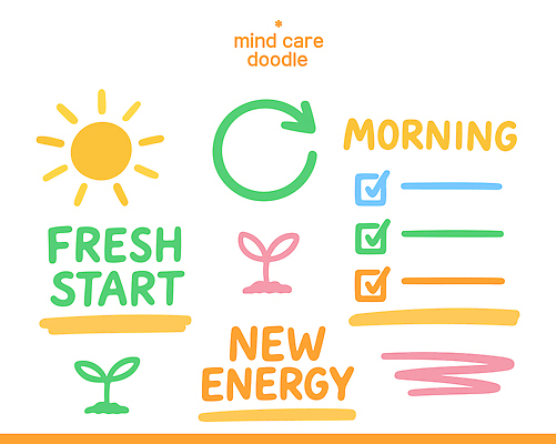 주간 식물 감정 컨셉 라이프 태양 생태계 파일형식 벡터 아침 햇빛 새싹 일과 체크리스트 긍정적 성장 계획 일상 자연 그림 창의성 자기관리 국내일러스트 AI파일 일러스트