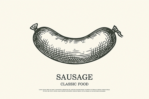 한식 음식 일러스트 재료 디저트 육류 요리 과자 식사 전통음식 소시지 맛 그릴 바비큐 레시피 정통 배급 간편조리식품 국내일러스트 AI파일 전통 컨셉 식재료 주방용품 가공식품 파일형식 벡터