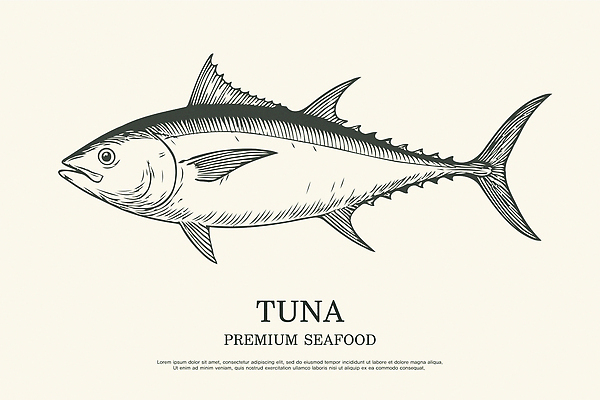 음식 바다 일러스트 생물 어류 요리 항구 식사 수중동물 수확 신선 스케치 참치 라인아트 해산물 레시피 건강식 프리미엄 국내일러스트 AI파일 동물 선 농업 교통시설 미술 파일형식 벡터